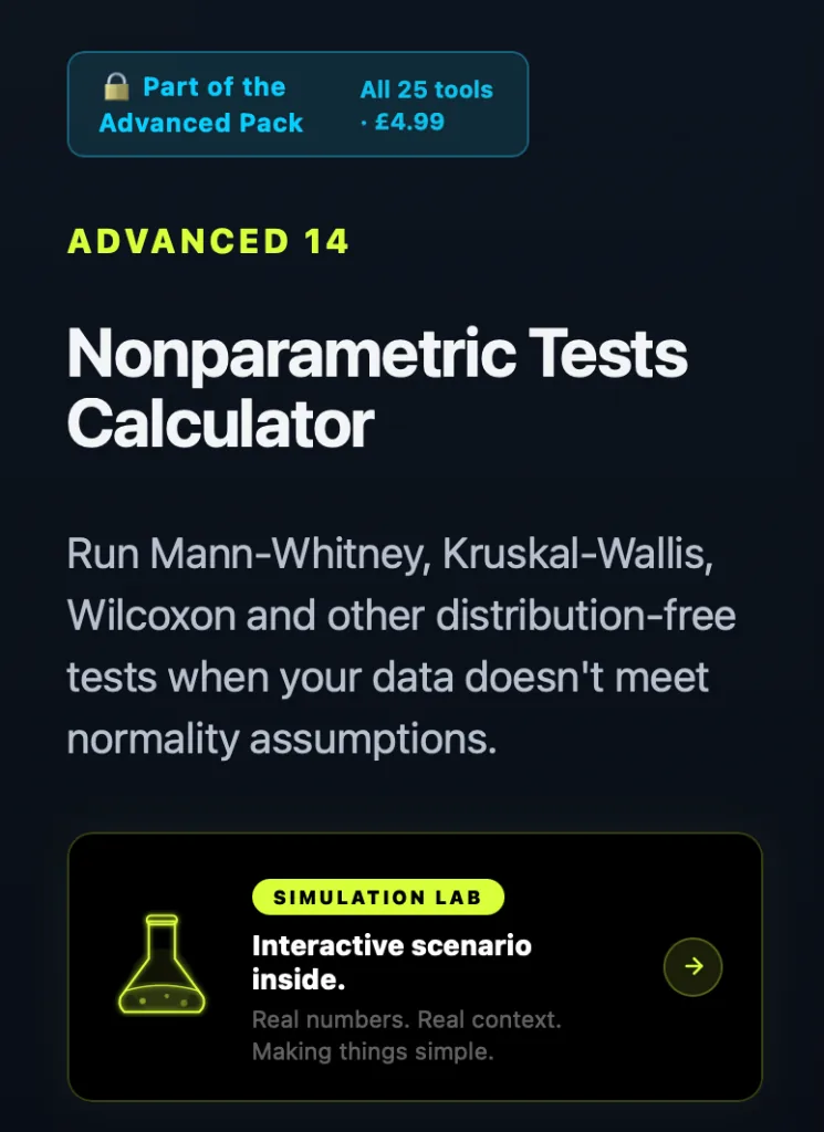 Advanced Statistical Tools pack Advanced Statistical Tools pack